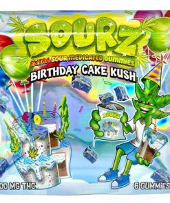 Sourz 600mg gummies – Birthday Cake Kush Flavor